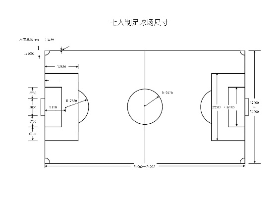 7人足球场地标准尺寸图，让你的足球比赛更规范更高效